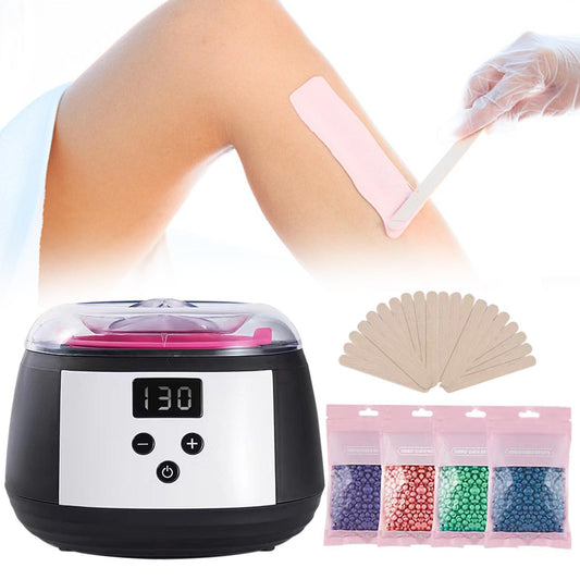 Wax Warmer Kit For Depilation Dropshipping Dipping Pot Hair Removal Machine Set Heater Depilatory Wax Beans For Home Gift Women