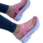 2022 Summer Women Shoes Plus Size Platform Wedge Sandals Women&#39;s Closed Toe Casual Roman Sandals Correction Sandaleas De Mujer