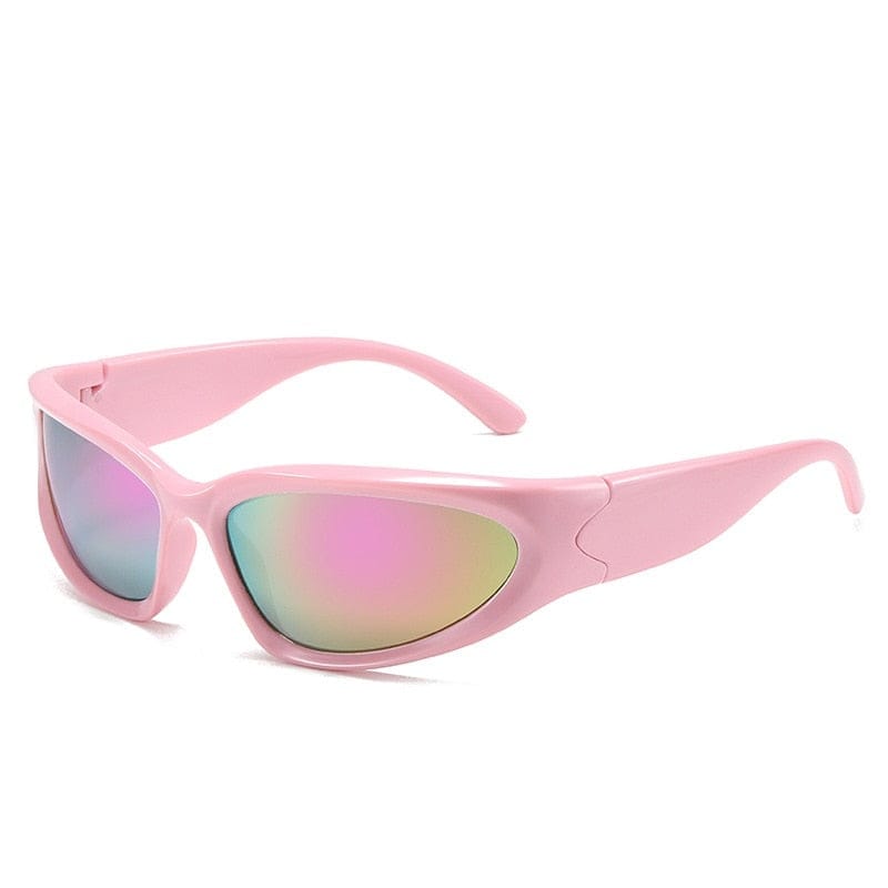 Popular Women&#39;s Sunglasses 2022  Punk Sunglasses Unique Sports Sun Glasses Men UV400 Goggle Shades Mirror Colorful Y2k Eyewear