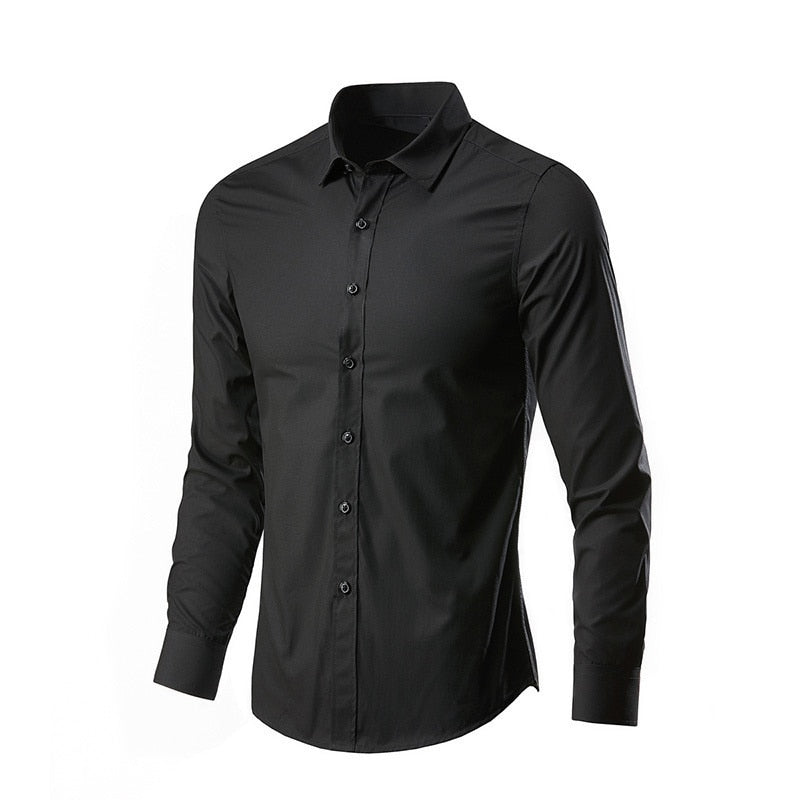 Men&#39;s Stretch Business Formal Dress Shirts Slim Fit Korean Fashion Blouse Luxury Social Shirts For Men