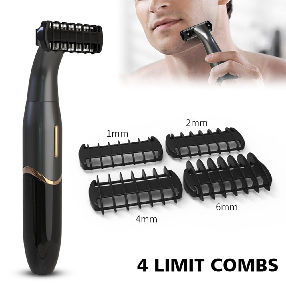 4 in 1 Painless Hair Trimmer for Lady Women & Man Hair Removal Intimate Areas Nose & Ear Haircut Rasor Clipper Shaver Facial USB