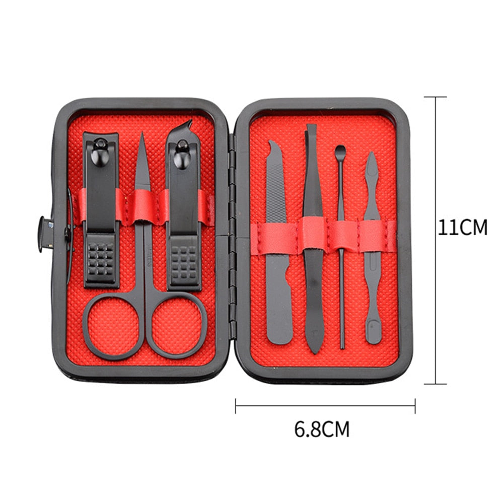 7/10pcs Nail Cutter Pedicure Scissors Set Carbon Steel Manicure Nail Tool Set Portable Convenient for Women Man Beauty Products