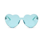 Chinatown Case 3 Wang Qiangbao European and American Heart-Shaped One-Piece Sunglasses Jelly Color Heart-Shaped Glasses Women's Heart-Shaped Sunglasses