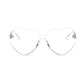 Chinatown Case 3 Wang Qiangbao European and American Heart-Shaped One-Piece Sunglasses Jelly Color Heart-Shaped Glasses Women's Heart-Shaped Sunglasses